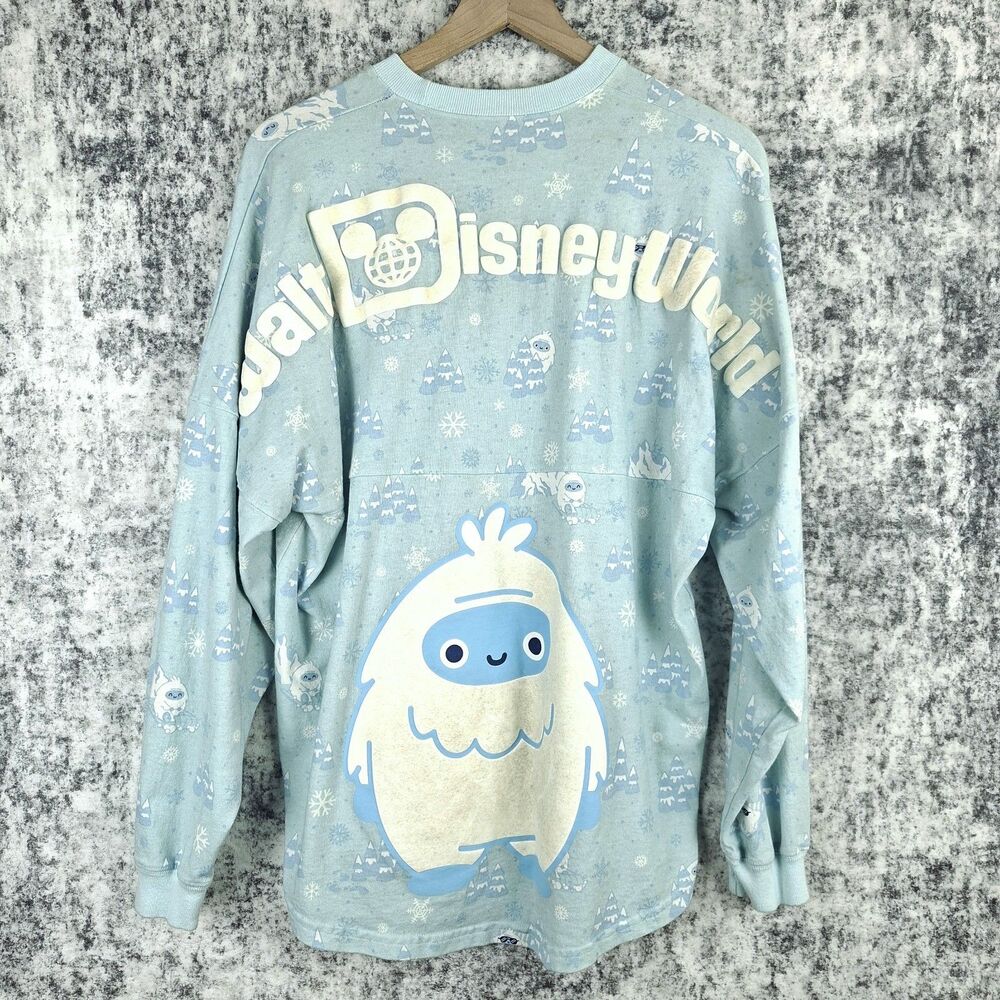 Disney Expedition Everest Yeti Blue Long Sleeve Spirit Jersey Size M
